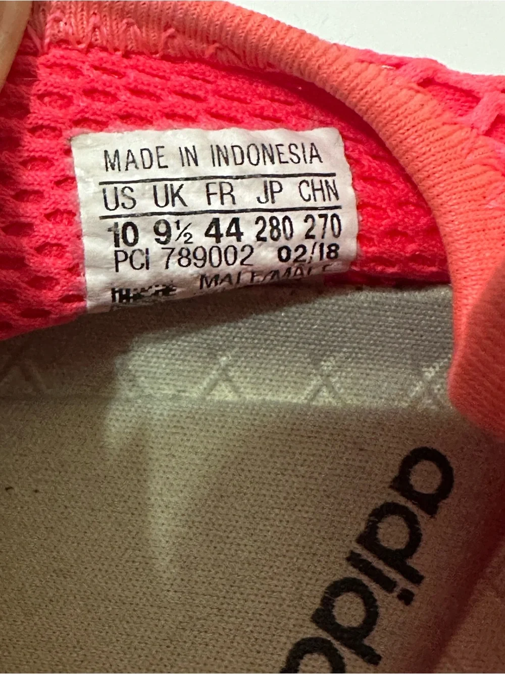 adidas Deerupt Runner Coral Pink Mesh Sneakers Women’s Size 10